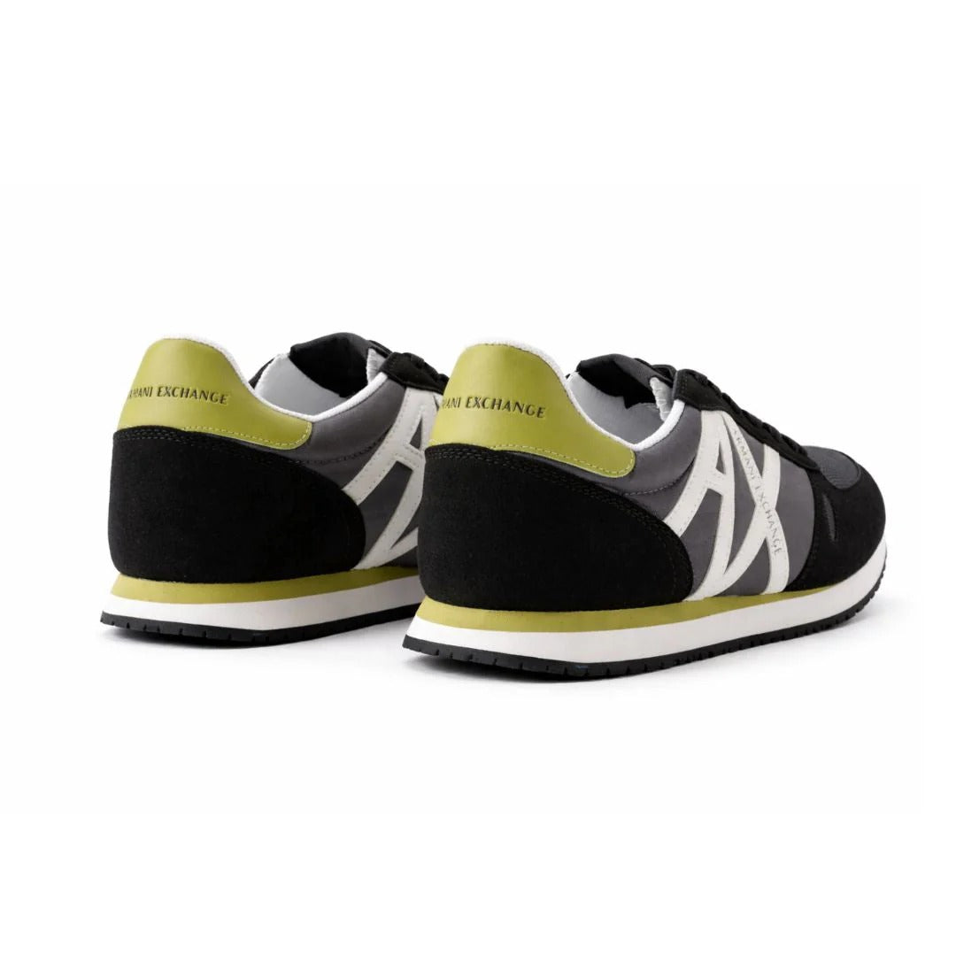ARMANI EXCHANGE Logo Lace-Up XUX017 Sneakers - GRYGRN