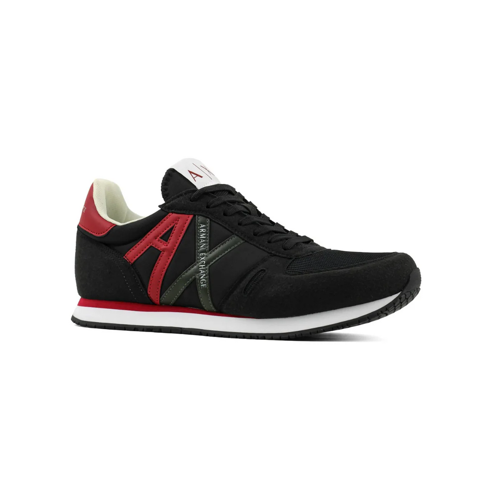 ARMANI EXCHANGE Logo Lace-Up XUX017 Sneakers - BLKBLK