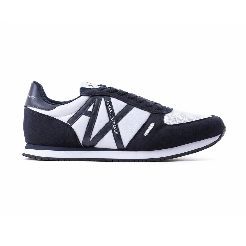 ARMANI EXCHANGE Logo Lace-Up XUX017 Sneakers - NVYWHT